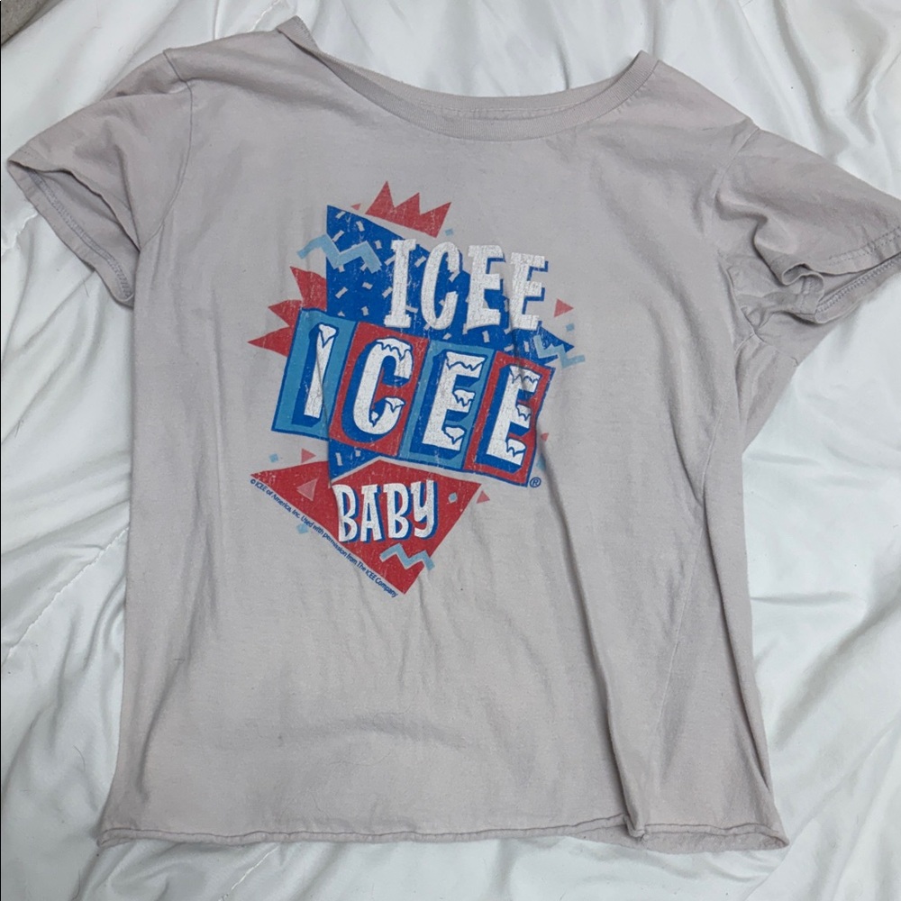 Ice Baby Graphic Tee for Kids - Light Gray